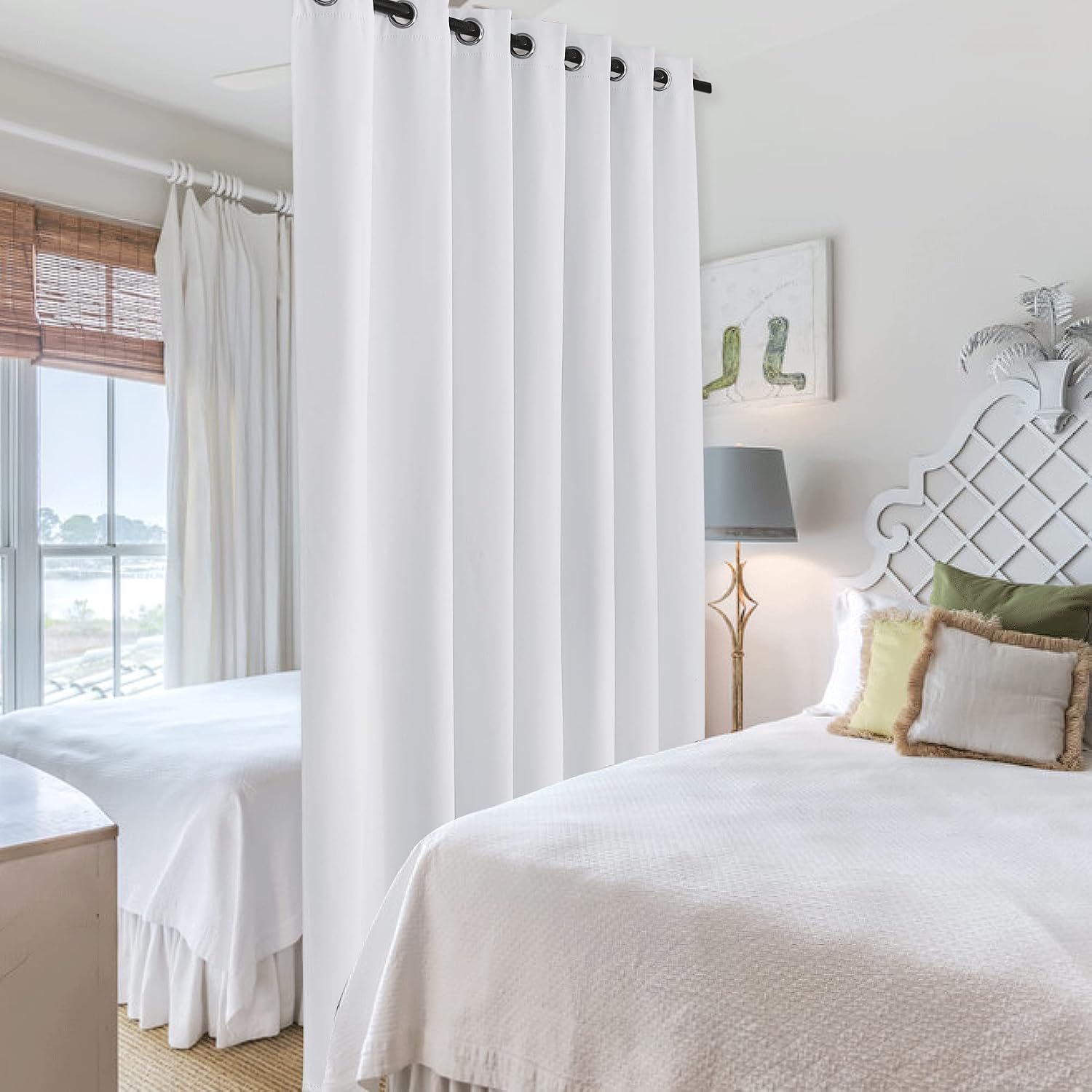 Rybhome RYB HOME Room Divider Curtain Privacy Room Darkening Energy Efficiency Partition for Bedroom Living Room Shared Office Patio Slidin…