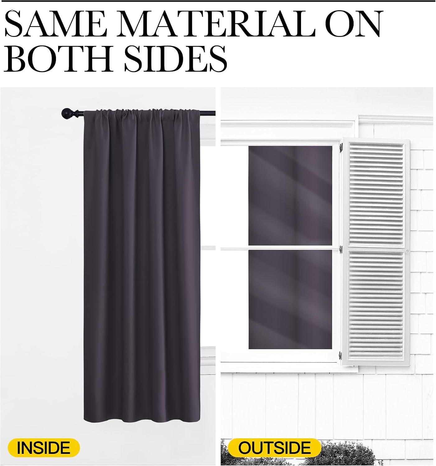 NICETOWN RV Blackout Curtains for Camper Windows, Greyish Purple, 42" x 36", Set of 2, Kitchen Curtains, Short Blackout Drapes, Thermal…