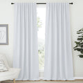 Nicetown Living Room Darkening Curtain Drapes - (Cloud Grey Color) W70 x L95, Set of 2, Room Darkening Window Treatment Drapery Panels Grey