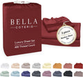 Bella Coterie Luxury Bamboo Viscose Twin Size Sheet Set | 100% Organically Grown | Ultra Soft | Cooling for Hot Sleepers | 18" Deep…