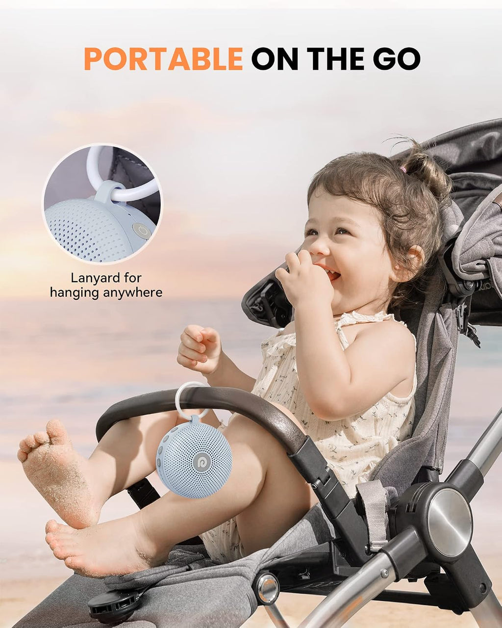 Dreamegg White Noise Machine - Portable Sound Machine for Baby Adult, Features Powerful Battery, 21 Soothing Sound, Noise Canceling for Off…