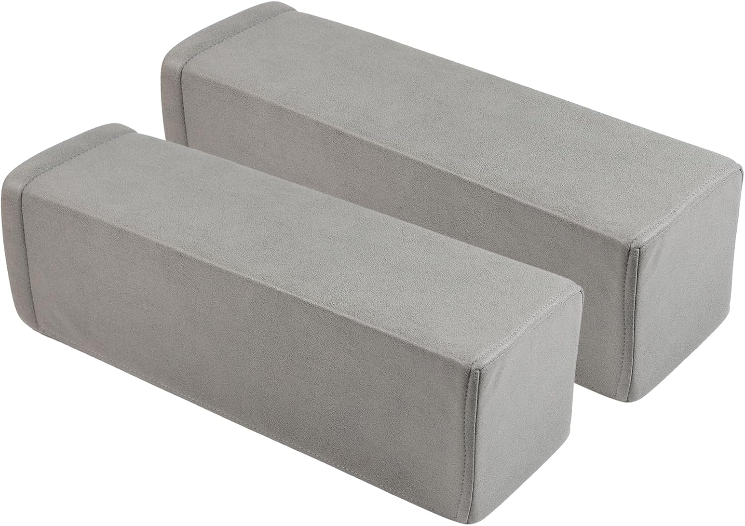 MMuteTouch 2 Pack Couch Arm Rest Pillow, 6''x6''x20'' Faux Leather Waterproof Cover, High Density Foam Armrest Cushion, Removable & Washabl…