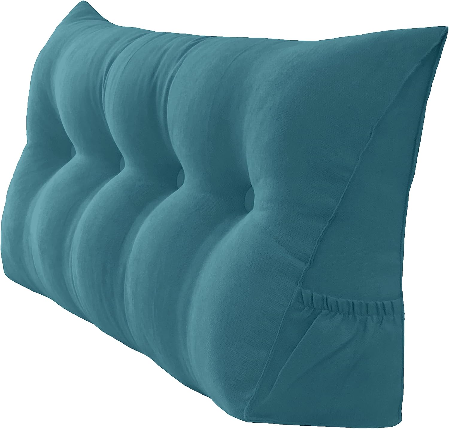 Peachwell Handmade Headboard Pillow- Triangular Wedge Support Large Bolster Cushion Headboard Backrest Pillow with Two Large Side Pockets…