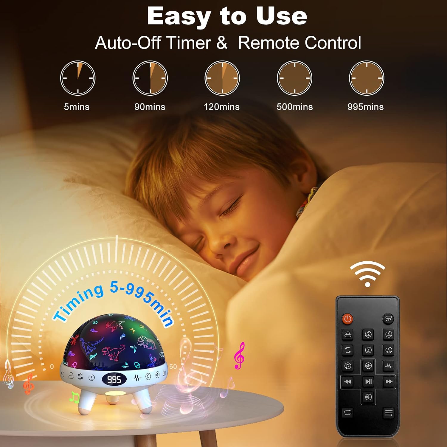 Yachance Dinosaur Night Light Projector for Kids with Timer&Remote.Dinosaur Gifts for 1-12 Year Boy.Dinosaur Toys for Kids 5-7 Year Old.Din…