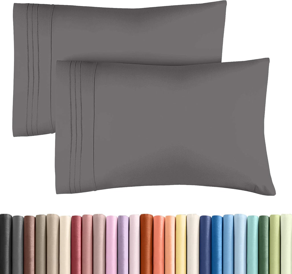 King Pillow Cases Set of 2 - Ultra Soft Hotel Quality Pillowcase Covers - Comfy, Cozy & Wrinkle Free - Shrinkage, Stain & Fade Resistant…