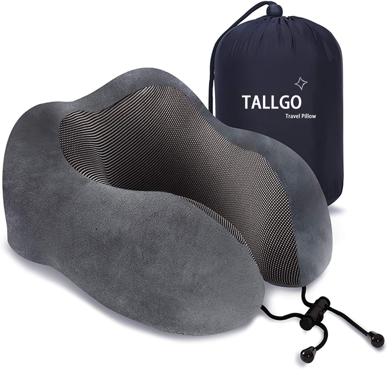 TALLGONeckPillowAlwaysHere TALLGO Travel Pillow, Memory Foam Neck Pillow Head Support Soft Pillow for Sleeping Rest, Airplane Car & Home Us…