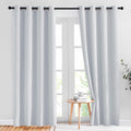Nicetown Room Darkening Curtains for Living Room - easy maintenance Solid Thermal Insulated Grommet Panels/Drapes for Bedroom (2 Panels…