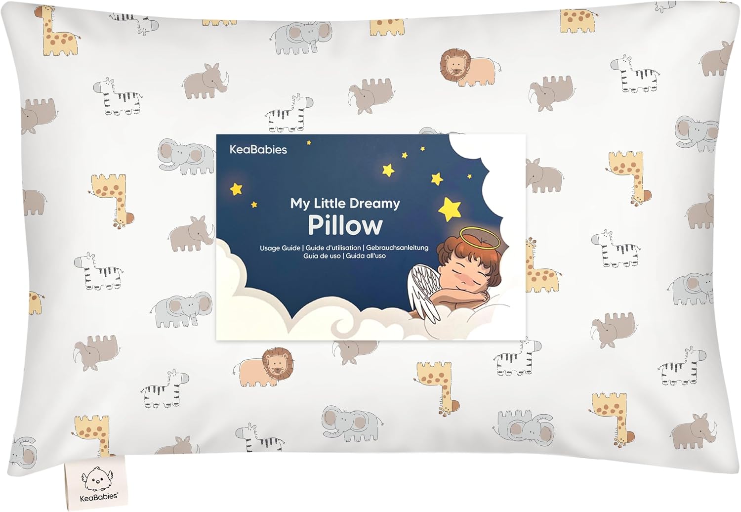 Toddler Pillow with Pillowcase - 13x18 My Little Dreamy Kids Travel Bed Pillows for Sleeping, Organic Cotton Small Pillowcase, Soft &…