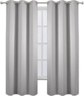 Lemomo Light Grey Blackout Curtains 34 x 84 Inch Length/Set of 2 Curtain Panels/Thermal Insulated Room Darkening Blackout Curtains for Bedr…