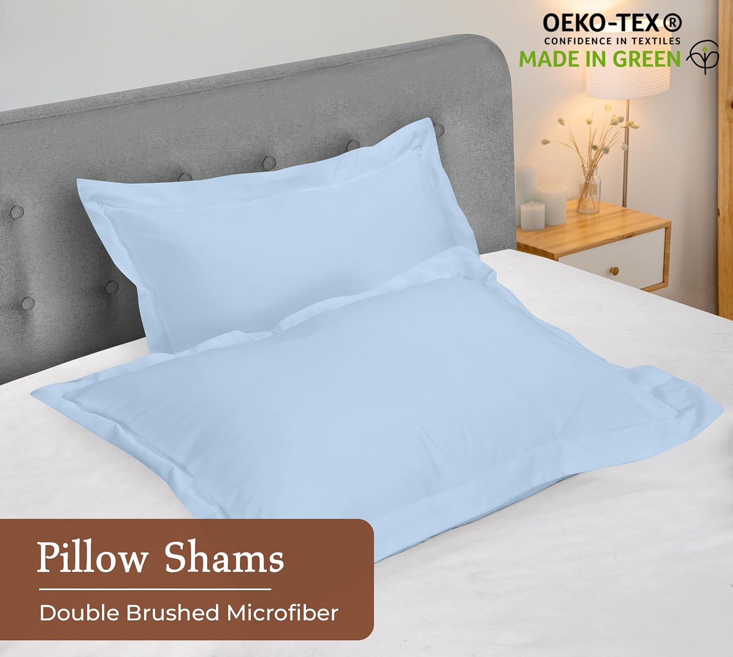 Royalelinens Royale Linens Pillow Shams 2 Pack King Size 20x36 Inch - Brushed 1800 Microfiber - Bed Pillow Shams, Wrinkle Resistant Super S…