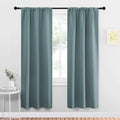 NICETOWN Greyish Blue Blackout Curtains Panels for Window, Thermal Insulated Rod Pocket Blackout Drapes/Draperies for Living Room (2…