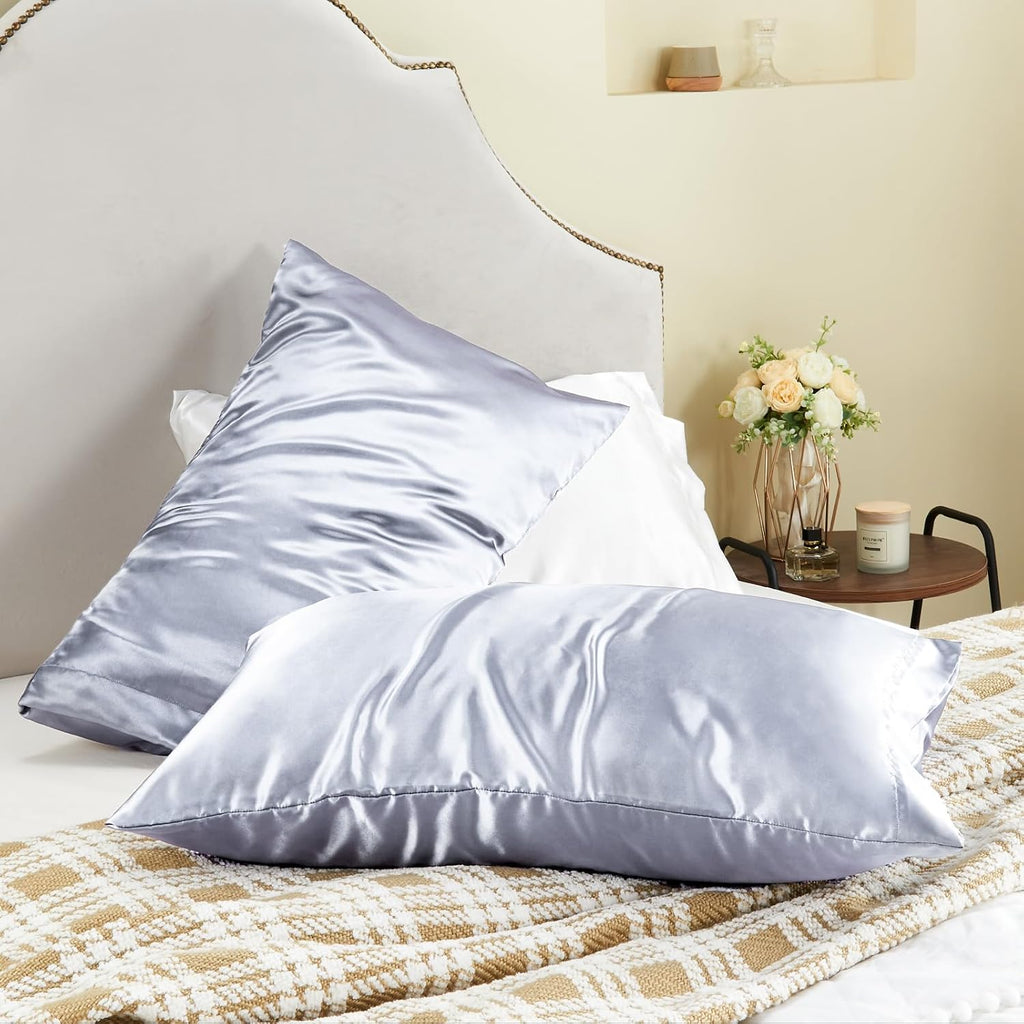 Bedelite Satin Pillowcase for Hair and Skin, Super Soft and Cooling Similar to Silk Pillow Cases 2 Pack with Envelope Closure, Gift for Wom…