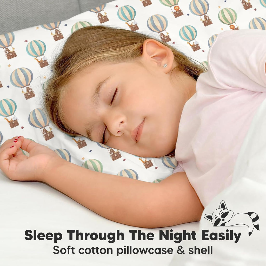 Toddler Pillow with Pillowcase - 13x18 My Little Dreamy Kids Travel Bed Pillows for Sleeping, Organic Cotton Small Pillowcase, Soft &…