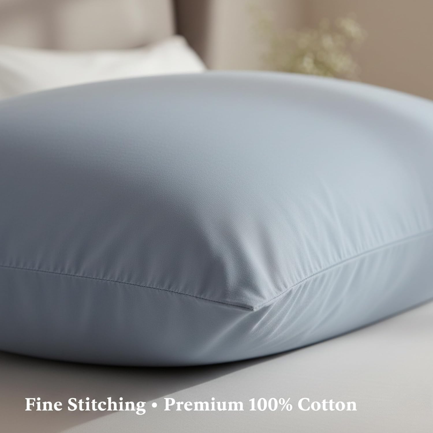 Egyptian Cotton Body Pillowcase 20x48 Inch, 600 Thread Count Sateen Weave, Zipper Closure Long Pillow Cover, Cooling Soft Breathable Body…