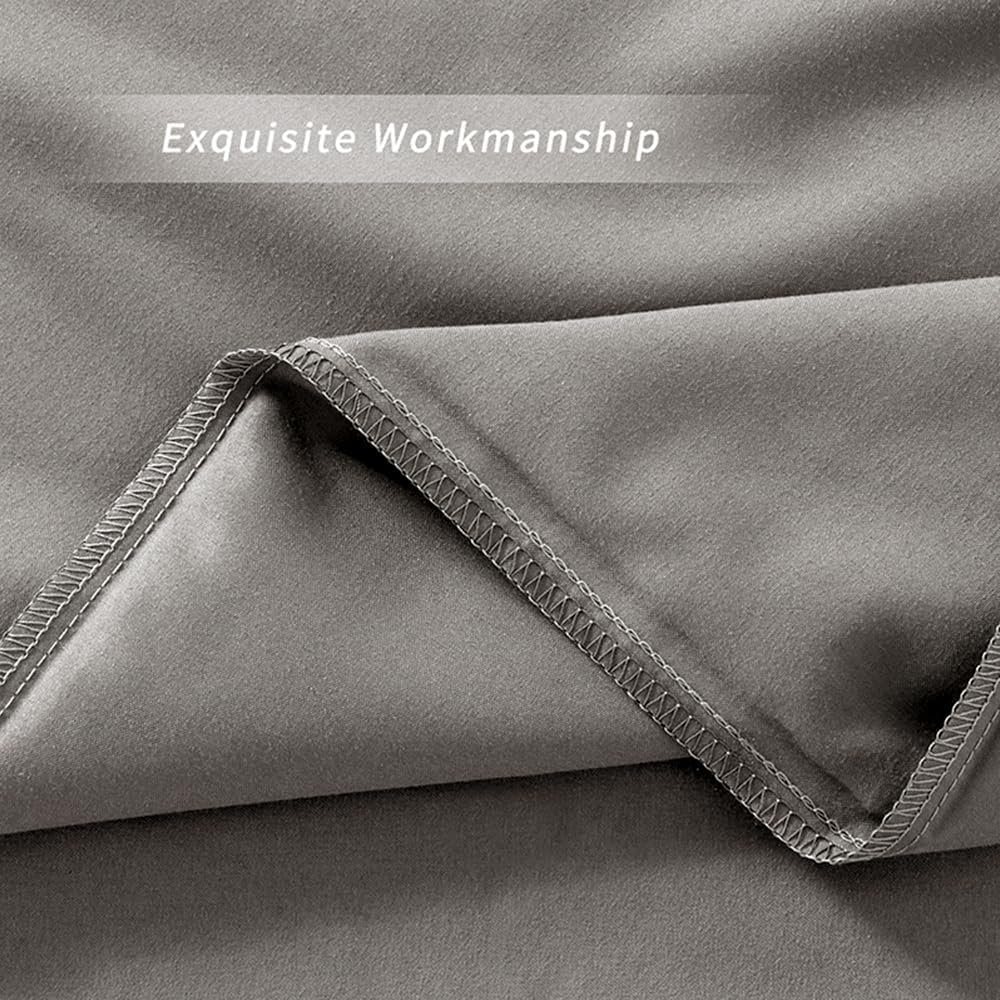 Sewdudely 2 Pack King Size Pillow Cases, 20x36 Microfiber Shams Dark Gray Ruffled, Soft Breathable Non-Shrinking Envelope Closure Cu…