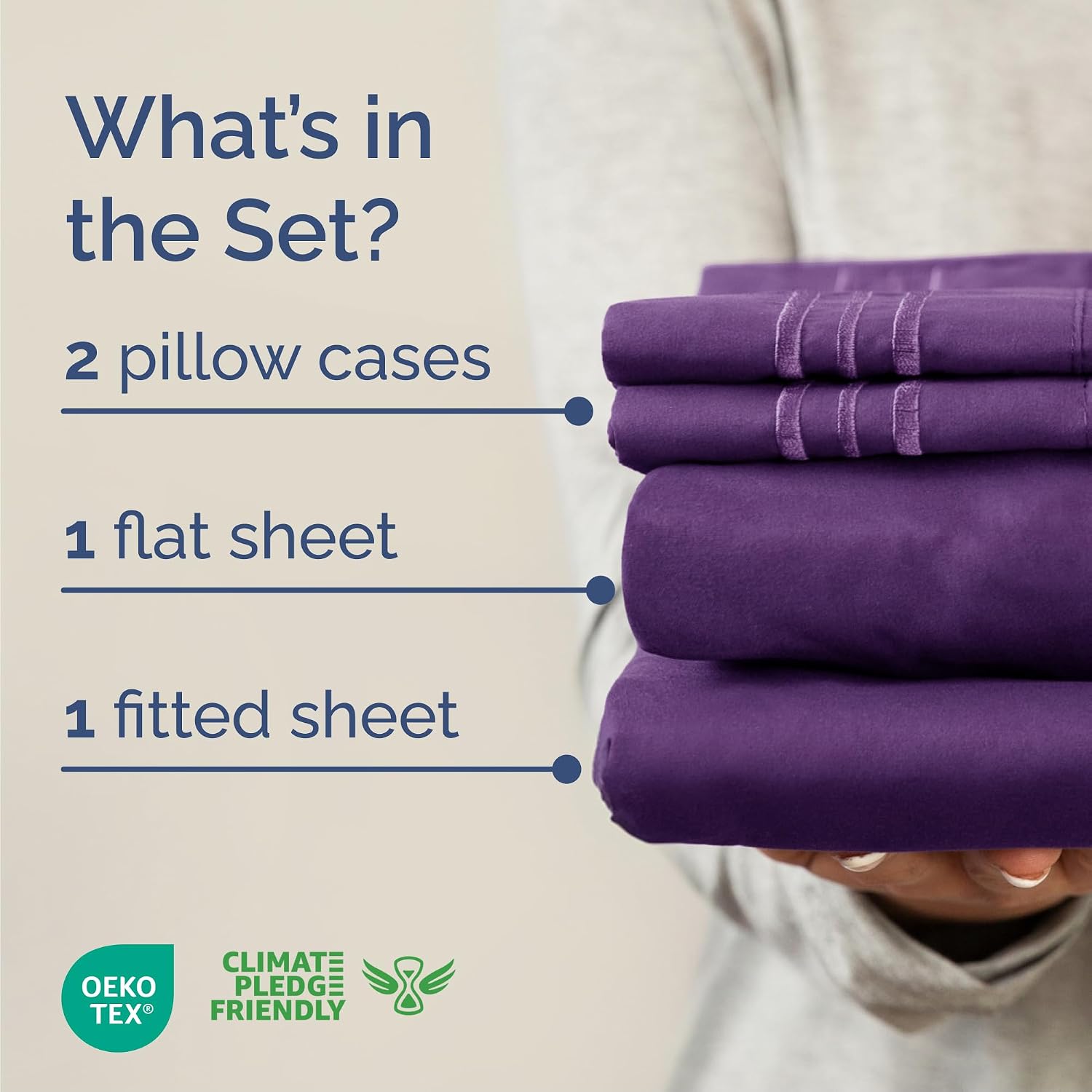 Queen Size 4 Piece Sheet Set - Comfy Breathable & Cooling Sheets - Hotel Luxury Bed Sheets for Women & Men - Deep Pockets, Easy-Fit…