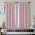 Simplebrand Ava Blush Blackout Curtains for Bedroom 63 Inch Length 2 Panels Set, Nursery Thermal Insulated Energy Saving Rod Pocket Window…