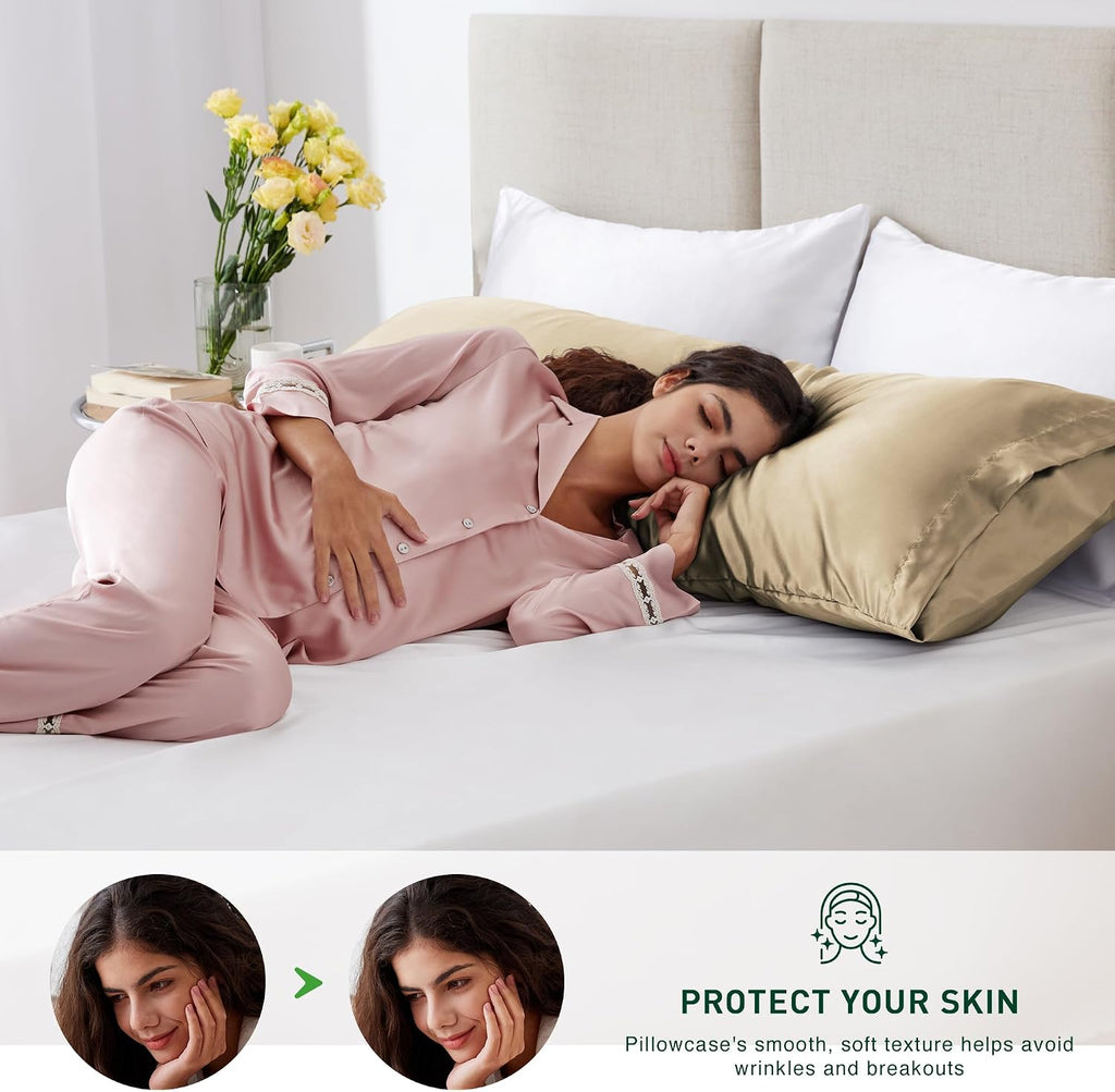 Lovescabin Love's cabin Satin Body Pillowcase 20x54, Cooling Pillow Cover for Hair and Skin, Silky Smooth with Envelope Closure, Similar to…