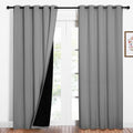 Nicetown Silver Grey Full Shade Curtain Panels, Pair of Energy Smart & Noise Blocking Out Blackout Drapes for Dining Room, Thermal Insulate…
