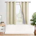 Xwzo 100% Blackout Curtains 54 Inches Long with Tiebacks- Privacy Protection & Noise Blocking Window Draperies Grommet Top with Black Liner…