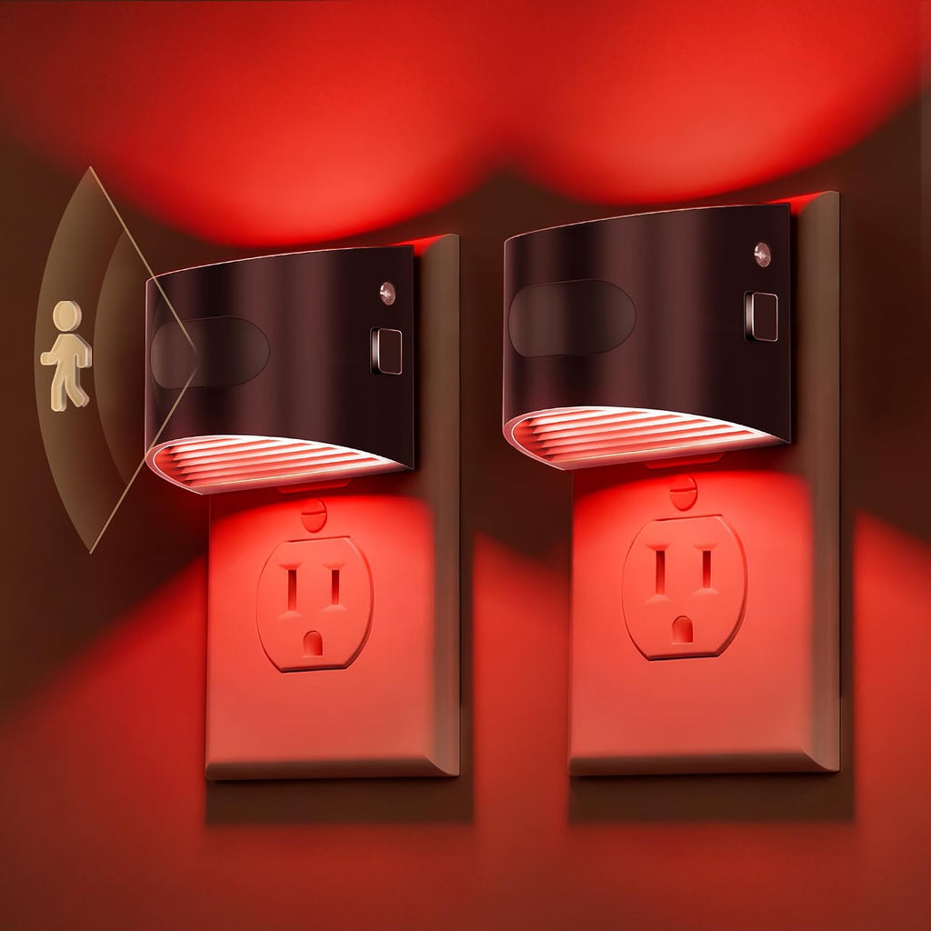 L LOHAS LED Night Light with Motion Sensor & Dusk to Dawn Sensor, Night Lights Plug into Wall with 30-100lm Adjustable Brightness…