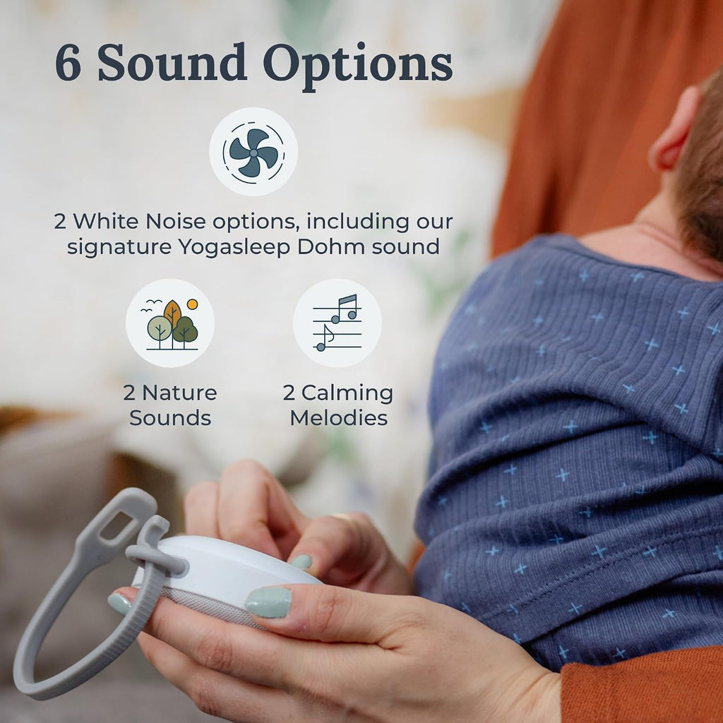 Yogasleep Hushh 2 & Crush Resistant Travel Case, (2 Piece Set) Portable Sound Machine with Backlit Buttons & Night Light, Travel Case…