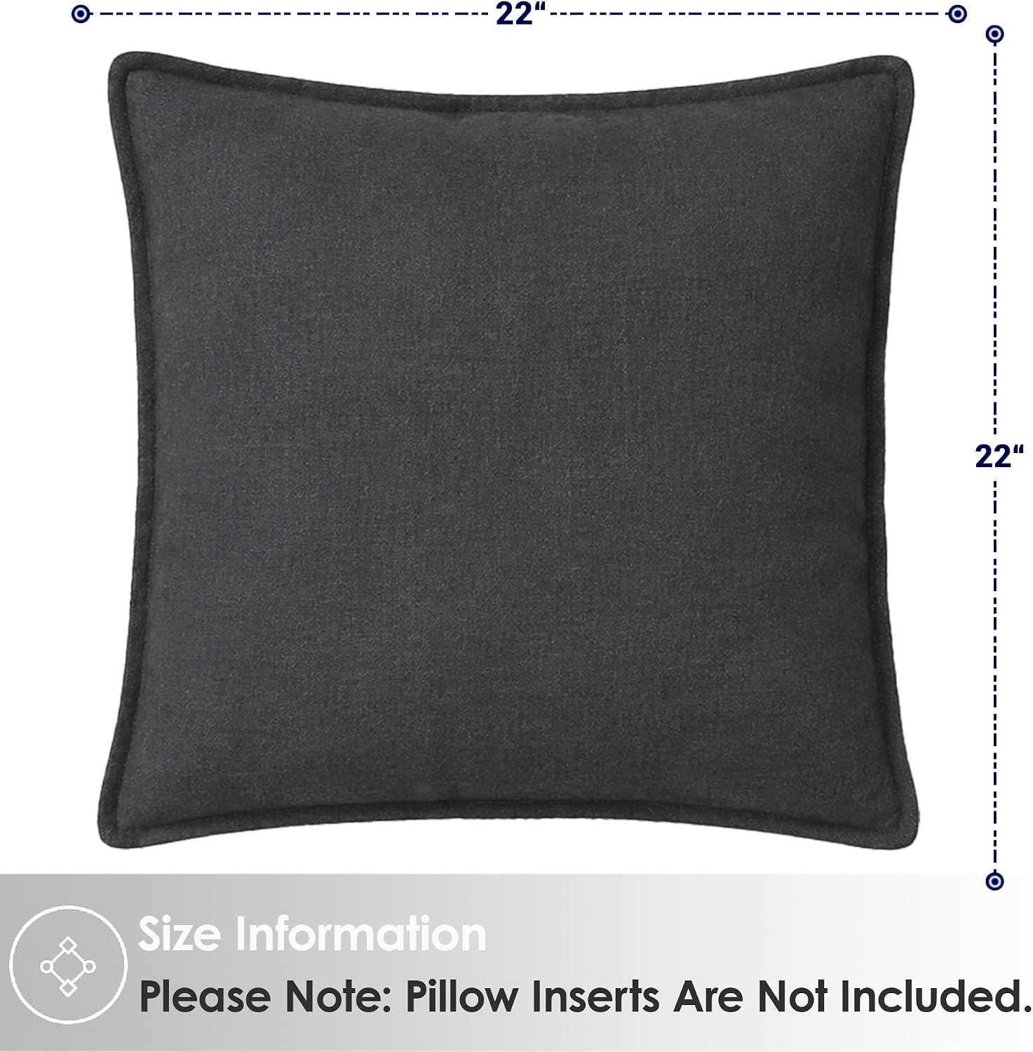 Symplora Cotton Linen Throw Pillow Covers Set of 2, Breathable Non Pilling Decorative Pillow Covers, Machine Washable Cushion Case for…