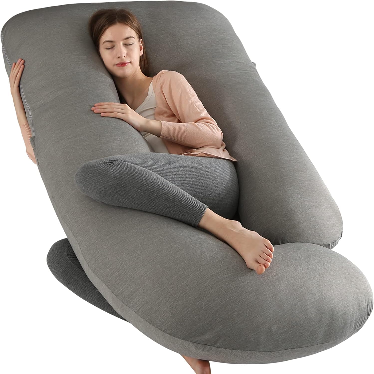 Elover Cooling Pregnancy Pillows for Sleeping, U Shaped Full Body Pillow with Removable Cover, Pregnant Women Must Haves, Maternity…