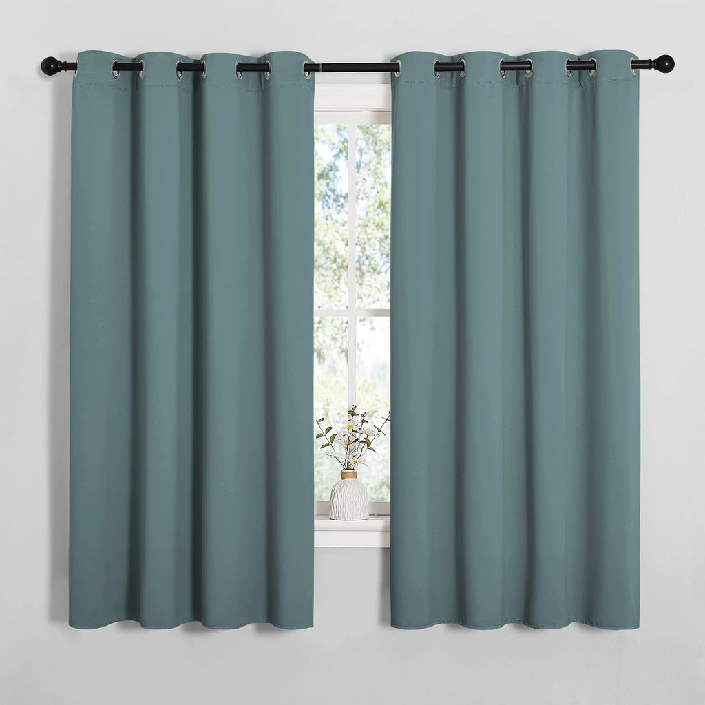 NICETOWN Modern Blackout Curtains Noise Reducing, Thermal Insulated and Privacy Room Darkening Drape Panels for Boy's Guest Room Door…