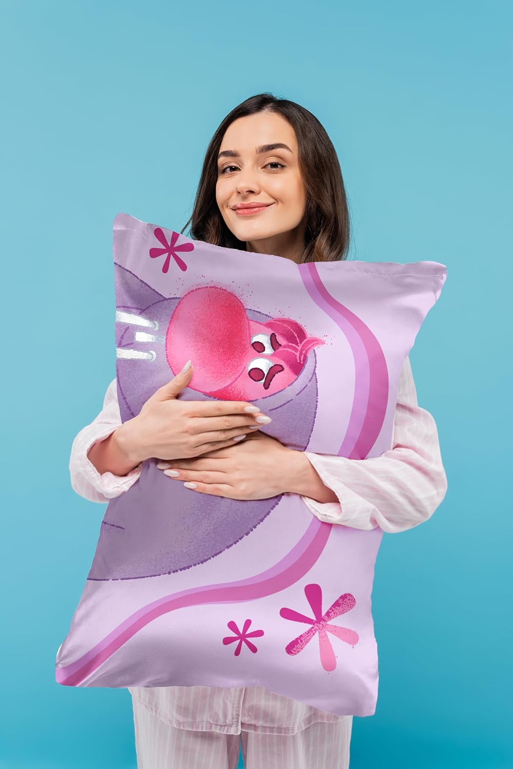 JayFranco Disney Pixar Inside Out Embarrassment Satin Pillowcase - Standard Size 20x30 Inch Silky Soft Purple Pillow Cover 30 inch