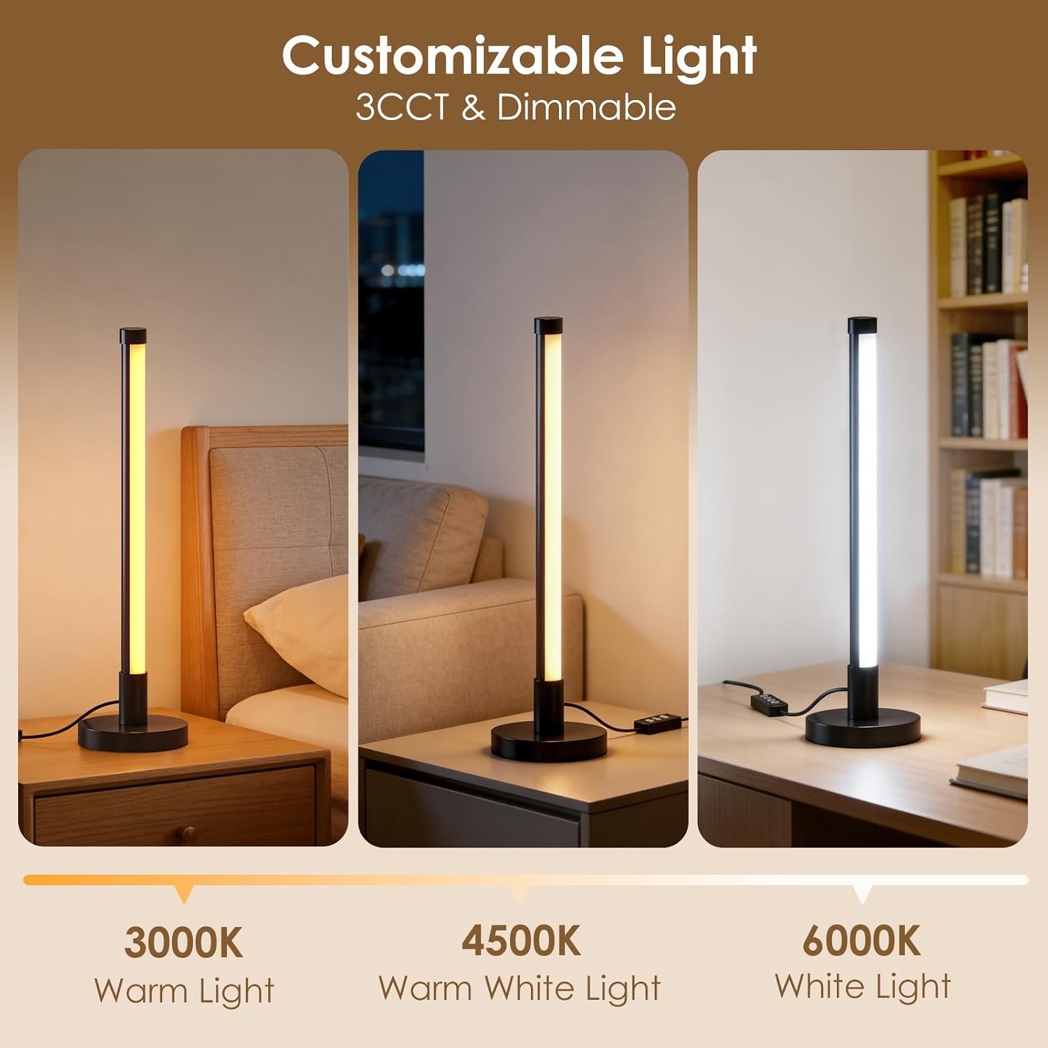 Mudodi Table Lamp with Remote, Dimmable Small Lamp Desk Lamp with Multiple Color Temperatures, Nightstand Lamp, Table Lamp for Bedroom, Living…