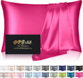 Home Silk Pillowcase for Hair and Skin, Mulberry Silk Pillow Cases Standard Size, Anti Acne Cooling Sleep Both Sides Natural Silk Satin Pil…
