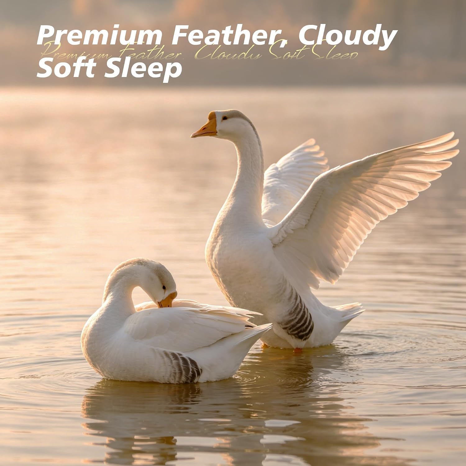 Goose Feather Down Pillows Queen Size Set of 2, Hotel Collection Bed Pillows for Sleeping, Down Surrounded Gusseted Bed Pillow 2 Pack…