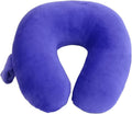 Wolf Essentials Kids Travel Neck Pillow - Cozy Soft Microfiber, Compact Design for Airplane, Car Seat, or Toddler Travel Support – Purple