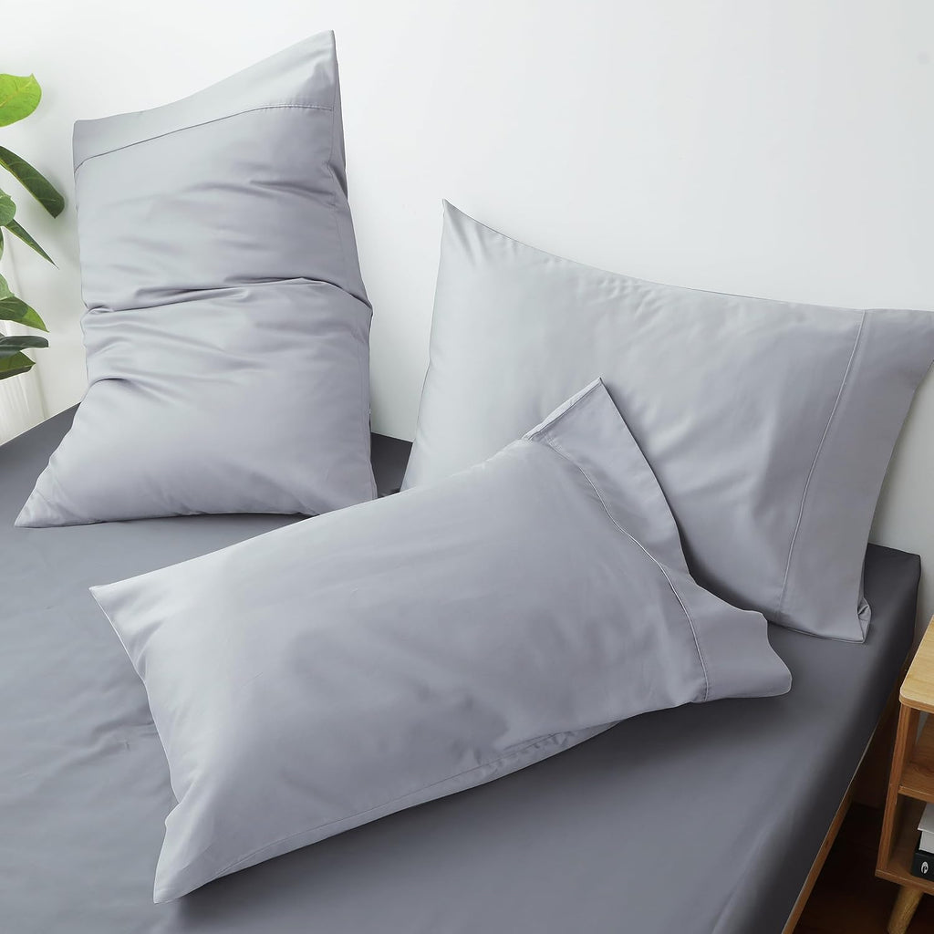 ShunjieHome 100% Egyptian Cotton Pillow Cases Set of 2, Standard Size 400 Thread Count Cooling Pillowcases, Soft and Breathable Pillow Covers…