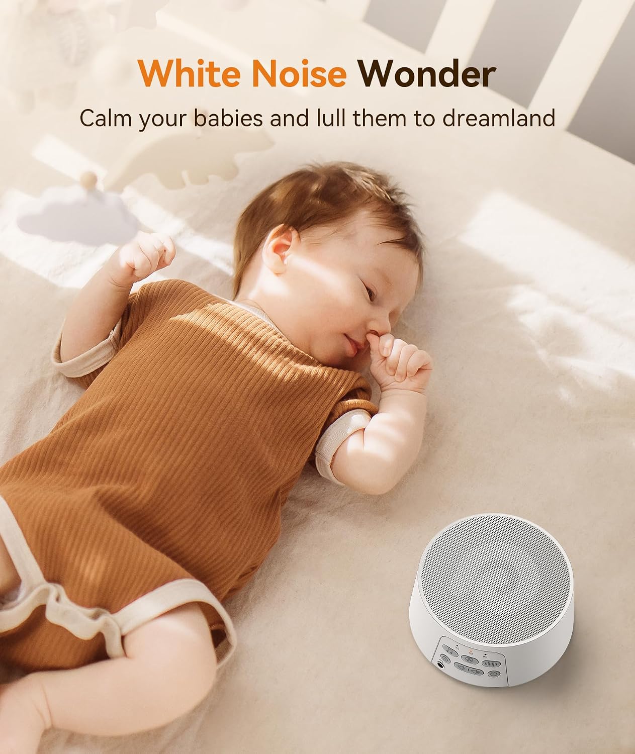 Dreamegg White Noise Sound Machine for Adults Sleeping, D3 Pro Sound Machine for Baby Adults, 29 HiFi Sound, Battery/Adapter, Portable Soun…