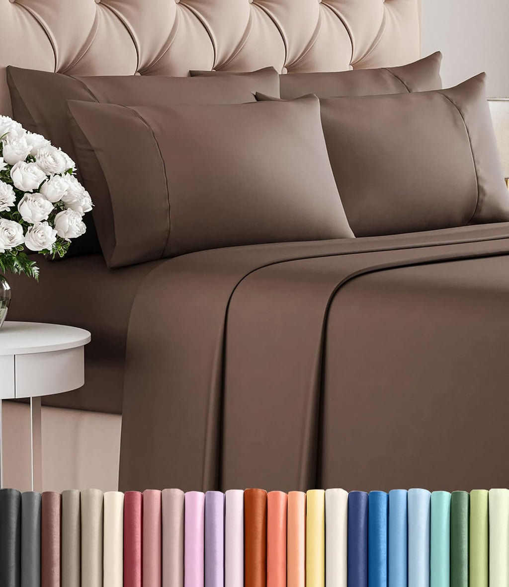 Queen 6 Piece Sheet Set - Comfy, Breathable & Cooling - Hotel Luxury Bedding for Women, Men, Kids, Teens and Children - 1 Flat & 1 Fitted…