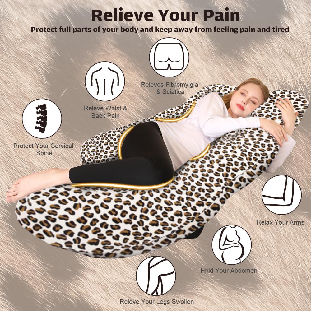 Chilling Home Pregnancy Pillow, J Shape Pregnancy Pillows for Sleeping, Body Pillows for Adults, Maternity Pillow for Pregnant Women…