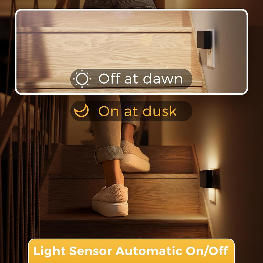 Llohasled L LOHAS LED Night Light, Dimmable Modern LED Night Lights Plug into Wall, Dusk to Dawn Sensor Night Lights for Kid, 0-100LM 3000K…