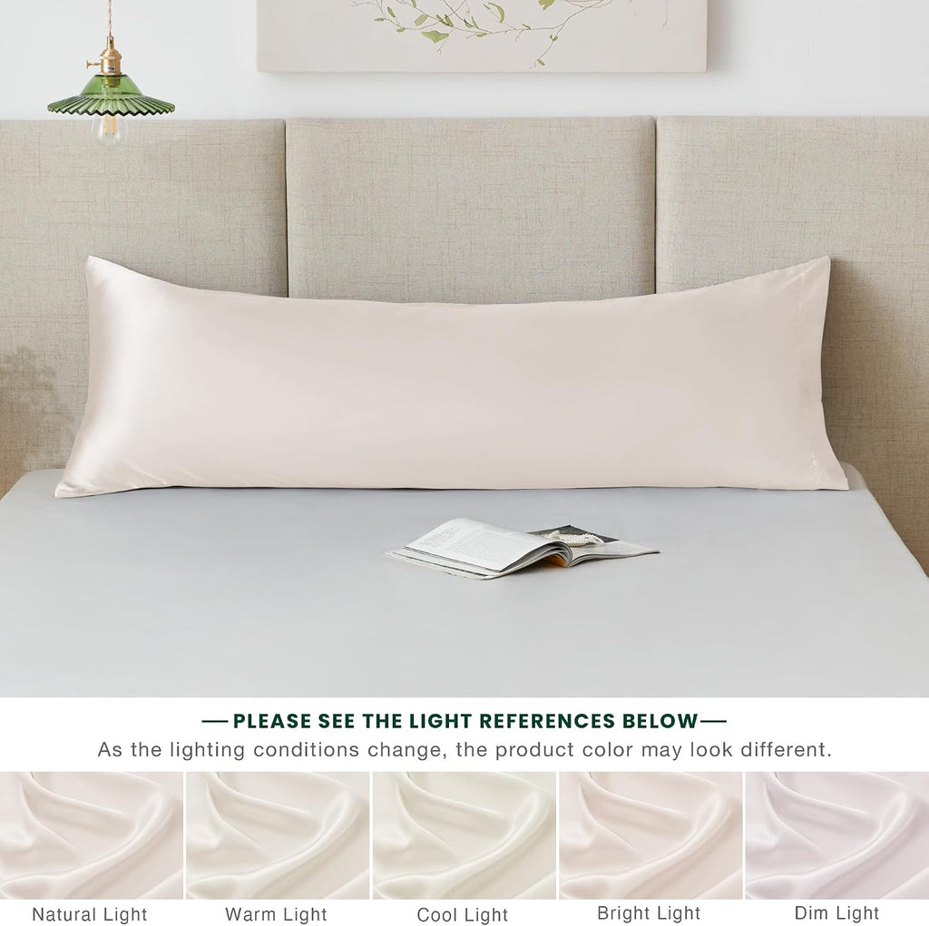 Lovescabin Love's cabin Satin Body Pillowcase 20x54, Cooling Pillow Cover for Hair and Skin, Silky Smooth with Envelope Closure, Similar to…