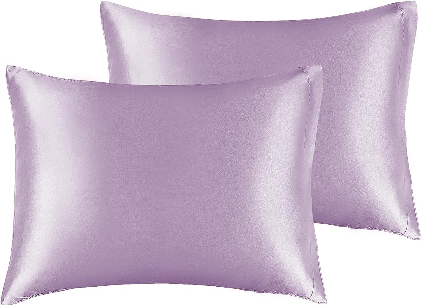 Bedelite Satin Pillowcase for Hair and Skin, Super Soft and Cooling Similar to Silk Pillow Cases 2 Pack with Envelope Closure, Gift for Wom…