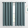 Nicetown Blackout Curtains 63 Length - Grommet Window Treatment Thermal Insulated Solid Room Darkening Drapes for Living Room, Greyish Blue…