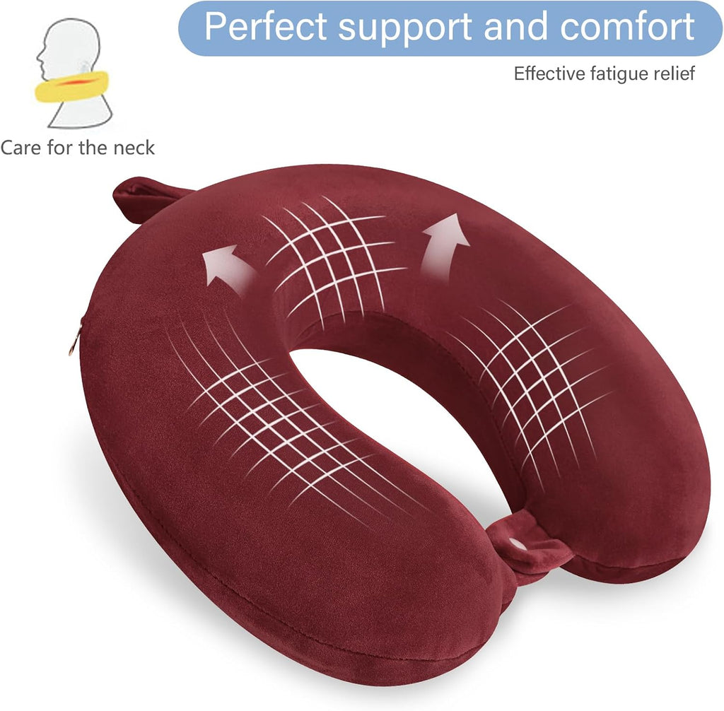 Gosider Travel Neck Pillow Memory Foam U Shape Neck Pillow for Travel Pillow Comfortable Head Neck Support Airplane Pillow for Traveling Ca…
