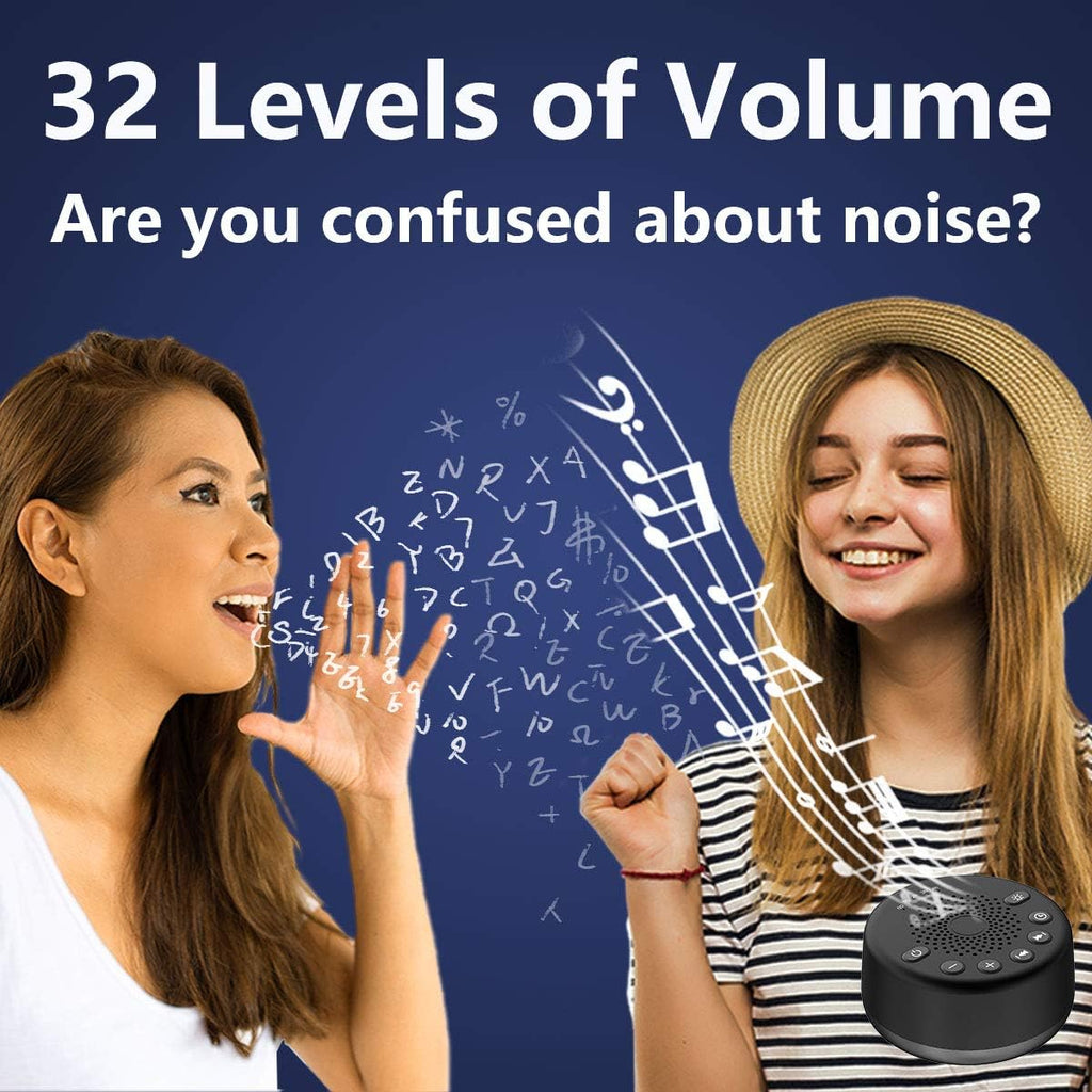 Easysleep Loudspeakers White Noise Machine with 25 Soothing Sounds and Night Lights with Memory Function 32 Levels of Volume and 5 Sleep…