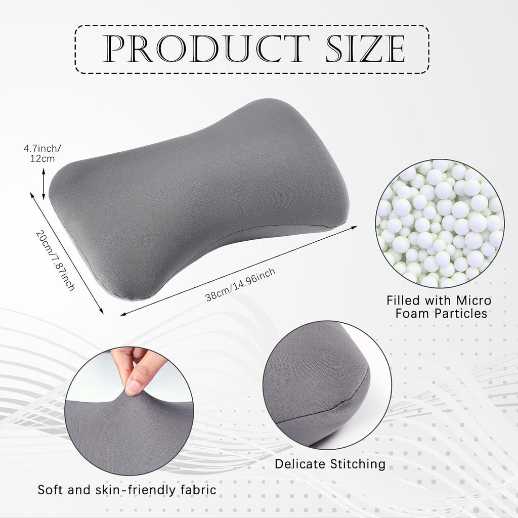 Thyle 2 Pack Bead Neck Pillow Small Bone Shape Neck Support Cushion for Bed Sofa Travel Soft Pillow for Home Sleeping Headrest and Lumbar…
