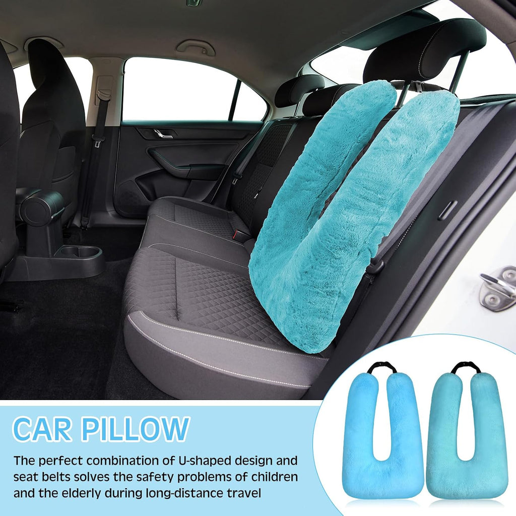 home Barydat 2 Pcs Car Travel Pillow for the Back Seat 28 x 18 in Sleeping Reading Pillows for Distance Travel Car Cushion for Kids Adults…