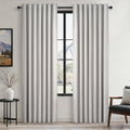 Topfinel 86 Inches Long Custom Blackout Linen Curtains Grey Beige Pinch Pleated Noise Cancelling Curtains with Pin Hooks for Traverse Burla…