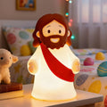 Jesus Night Light Rechargeable Bedside Night Light Dimmable Silicone LED Light Ideal for Religious Gatherings, Gifts for Sunday School…