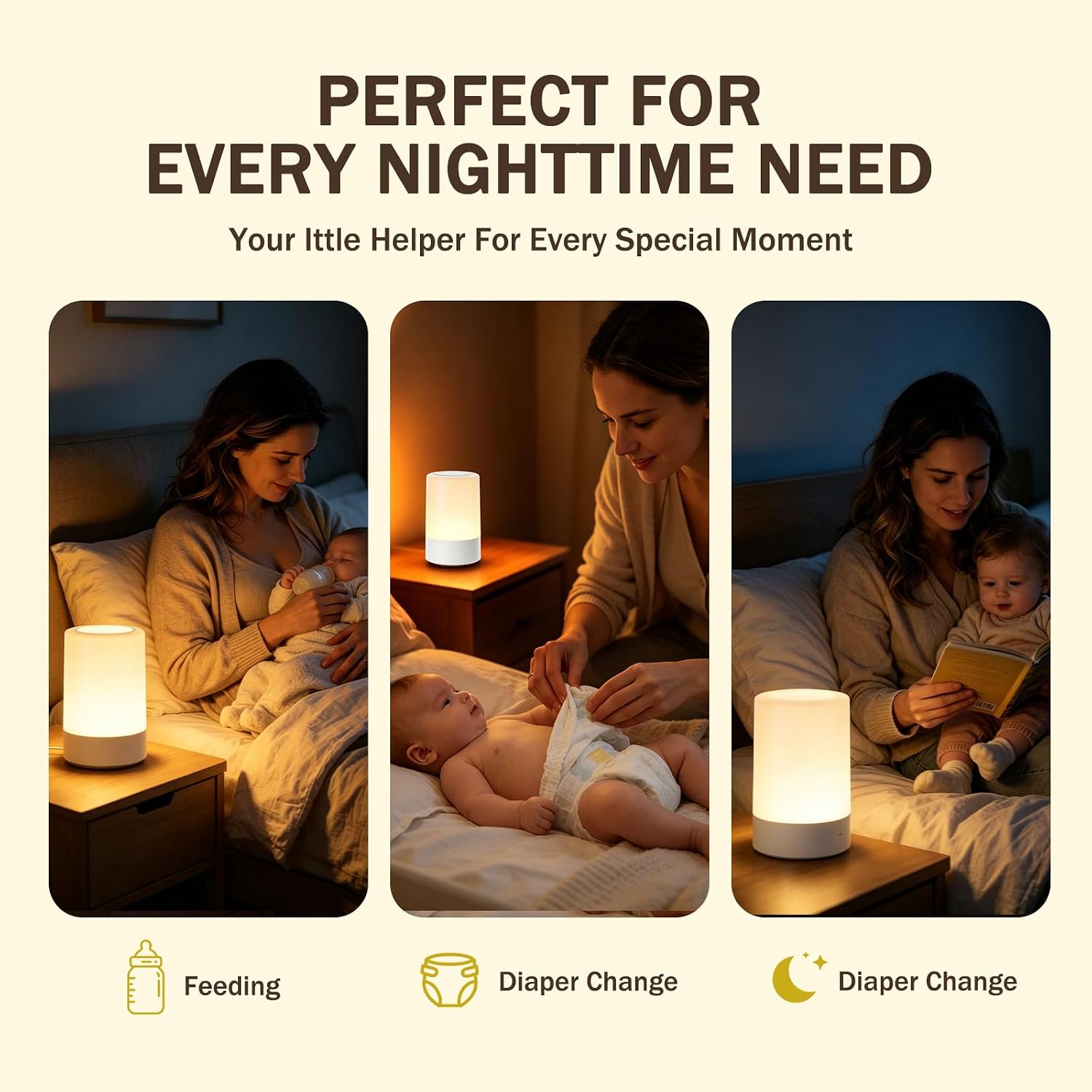 GKeni G Keni Nursery Night Light for Baby, Portable LED Touch Night Lamp for Kids and Adult, Breastfeeding,, USB Rechargeable Nur…