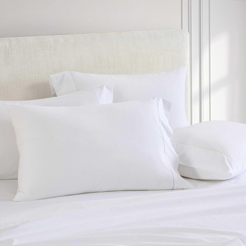 MarthaStewart Martha Stewart - King Size Sheets Set, Crisp & Tailored Cooling Sheets with a Smooth Cotton Percale Lightweight Feel - Bed Sh…